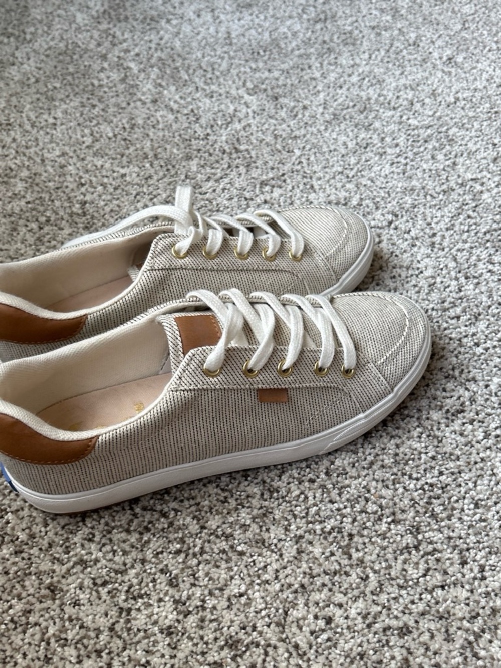 Keds Women's Low-Top Sneakers in Cream with Tan Accent
